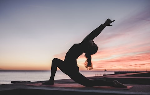 Person on an exercise mat